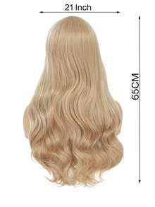 Lace Front Long Curly Synthetic Wig - Multicolor - View 5