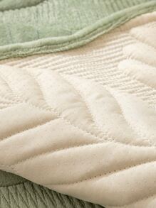 1入組樹葉提花沙發巾 - 綠色 - 查看 5