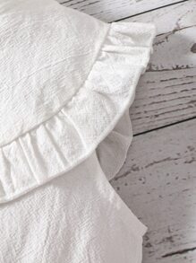 SHEIN Young Girl Color Block  Elegant Small Stand Collar 2pcs Set For Summer In Urban Style - Multicolor - View 4