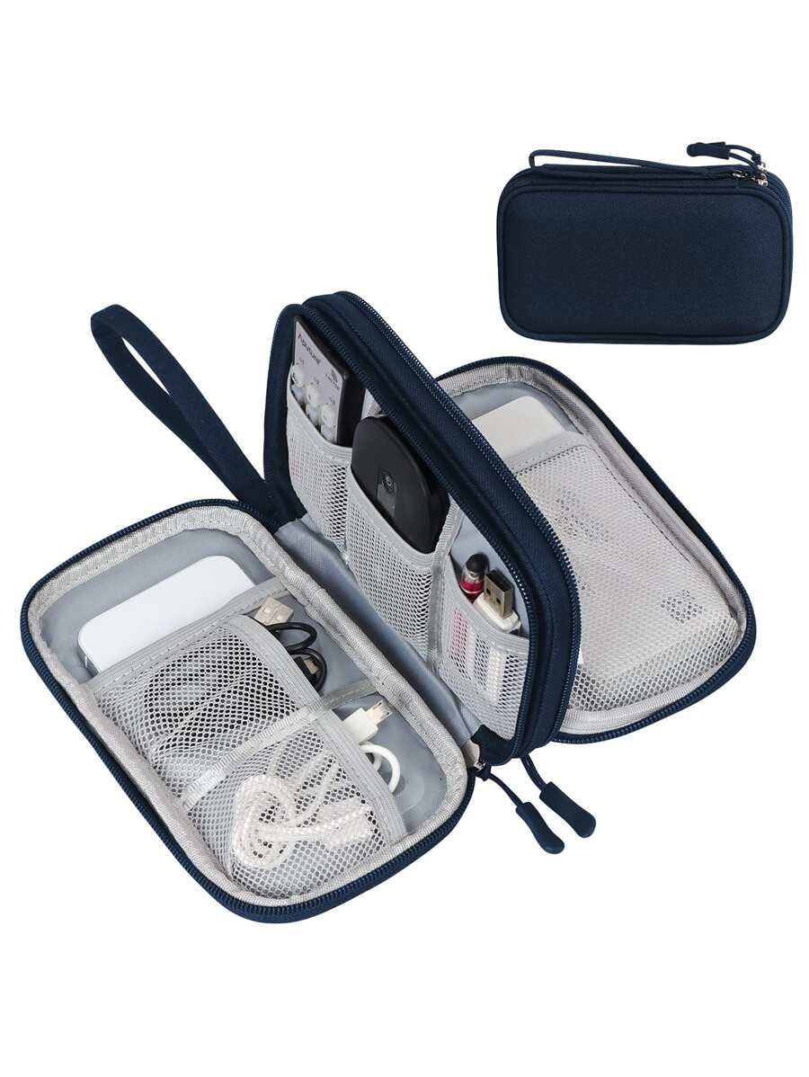 1入組素色數據綫收納袋 - 藏蓝色 - 查看 1