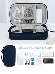 1入組素色數據綫收納袋 - 藏蓝色 - 查看 3