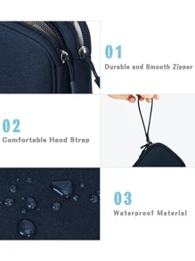 1入組素色數據綫收納袋 - 藏蓝色 - 查看 4