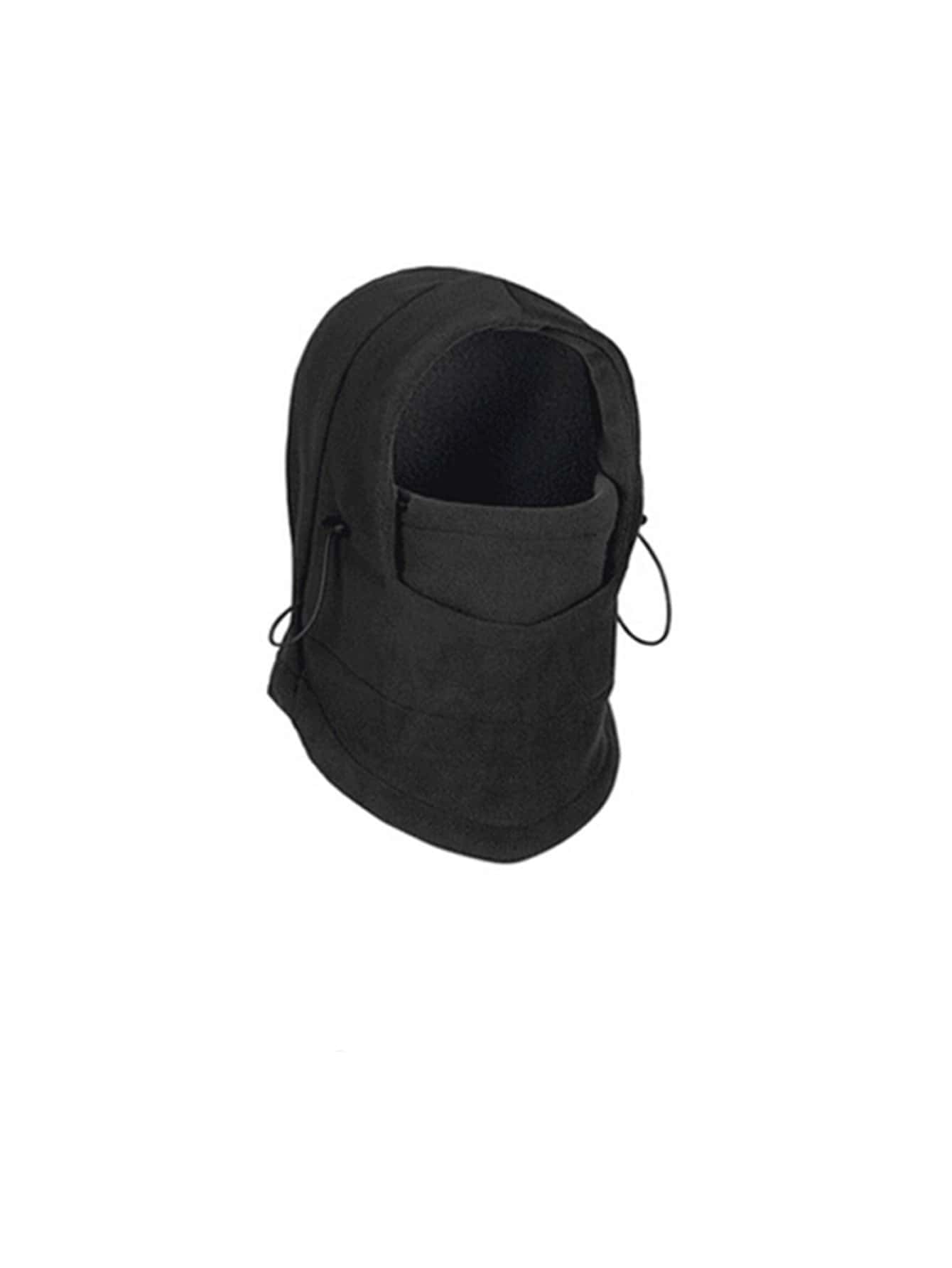 Gorro pasamontañas con diseño con cordón - Negro - Ver 1