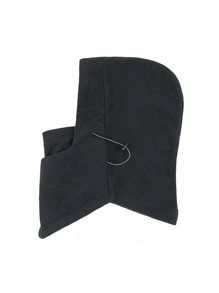 Gorro pasamontañas con diseño con cordón - Negro - Ver 2