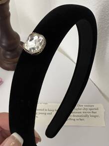 Rhinestone Decor Headband - Black - View 2