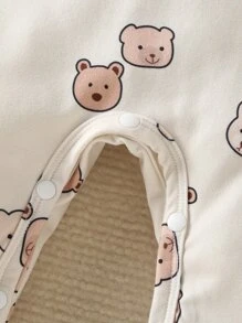 男嬰3入組卡通圖案包腳連體睡衣 - 彩色 - 查看 4