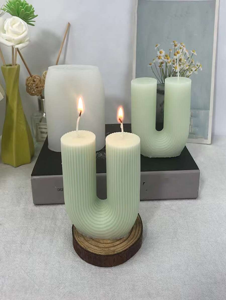 1pc Letter Shaped DIY Silicone Mold - White - View 1