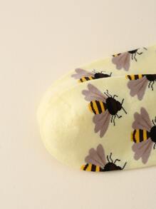 男士蜜蜂樣式中筒襪