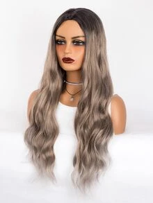 長款卷人造假髮 - 彩色 - 查看 1