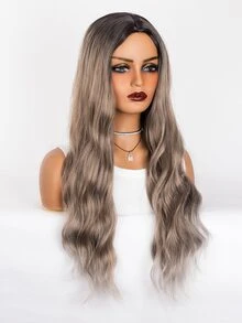 長款卷人造假髮 - 彩色 - 查看 3