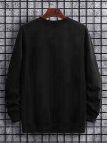 Manfinity Men Christmas Print Sweatshirt - Black - View 2
