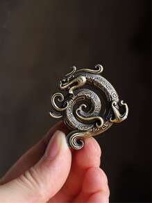 1入組龍設計香台 - 銅色 - 查看 4