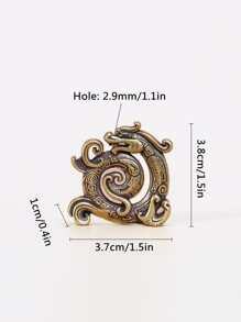 1入組龍設計香台 - 銅色 - 查看 3