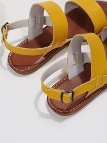 Double Band Slingback Sandals - Yellow - View 5