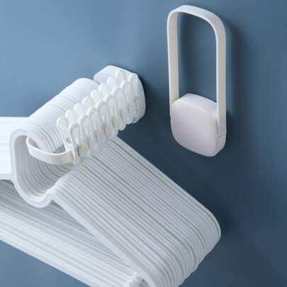 1入組塑膠隨機色衣架收納架