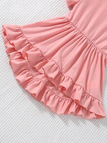 Toddler Girls Ruffle Hem Tee & Letter Graphic Leggings - Multicolor - View 4