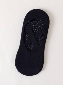 Criss Cross Anti-slip Invisible Socks - Black - View 3