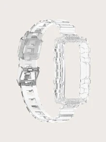 二合一透明殼套和錶帶適用於華為 - 無色 - 查看 6