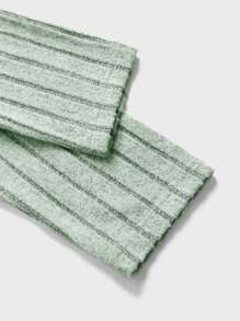 Manfinity Homme Hombres Camiseta de cuello cisne tejido de canalé