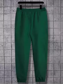 Manfinity VCAY Men Letter Graphic Sweatshirt & Drawstring Waist Trousers - Multicolor - View 7