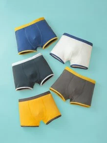 Young Boy 5pcs Dinosaur Print Boxer Brief - Multicolor - View 1