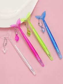 4入組美人魚尾設計隨機中性筆 - 彩色 - 查看 2