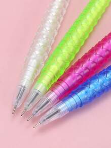 4入組美人魚尾設計隨機中性筆 - 彩色 - 查看 4