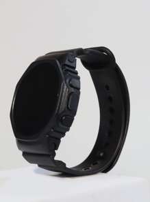 Hombres Reloj digital LED pantalla digital - Negro - Ver 4