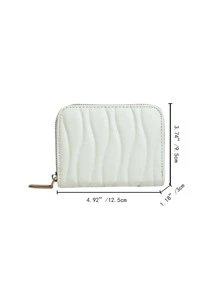 Embossed Detail Zipper Around Small Wallet Slim Lightweight Portable Cash ID Card Card Coin Pocket Short Wallet Small Pouch Small Pocket Wallet For Birthday Gift Anniversary On Valentine Day Couple Female Lady Girls Teenagers For College Student School Student Gift School Supplies Teacher Gifts Back To School Card Holder Wallet Business Card Holder Credit Card Holder Women For Women Wallet Mini Wallet Purse Wallet Card Wallet