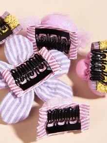 5pcs Flower & Candy Decor Pet Hair Clip - Purple - View 4