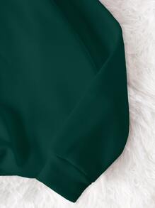 SHEIN EZwear 字母圖案加絨內裏運動衫