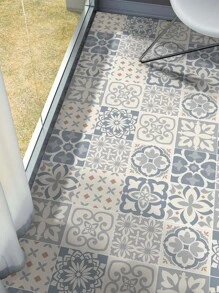 9pcs Nordic Style Flower Tile Stickers, Thickened Waterproof Anti-Slip Self-Adhesive Wall Stickers For Kitchen/Bathroom Floor, Available In 3 Sizes: 7.87X7.87/11.81X11.81/15.75X15.75inch Floor Tiles Flooring Floor Tiles Self Adhesive Floor Tiles Peel Stick Living Room Decor Room Decor Home Decor - Multicolor - View 4