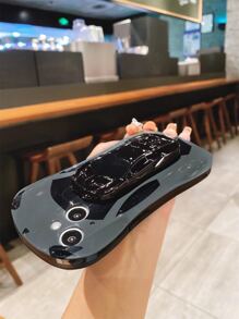 时尚跑车 IMD 软硬混合防震防汗防指纹防刮保护手机壳兼容 iPhone - 黑色 - 查看 8