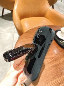 时尚跑车 IMD 软硬混合防震防汗防指纹防刮保护手机壳兼容 iPhone - 黑色 - 查看 4