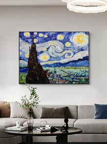 星空圖案無框畫海報禮品適用於墻面裝飾 - 彩色 - 查看 5