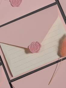 5入組素色信封帶5入組貼紙 - 粉色 - 查看 3