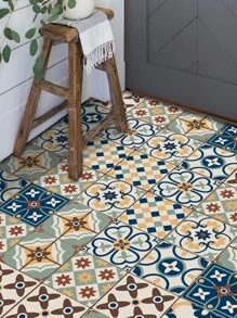 9/24/36PCS摩洛哥印花地板贴纸加厚防水防滑瓷砖贴纸厨房浴室自粘防潮装饰墙贴 - 彩色 - 查看 4