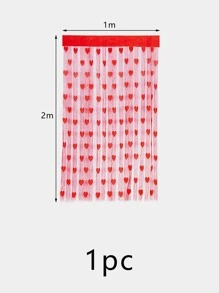 1pc Heart Pattern Party Backdrop