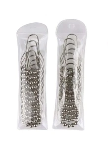 12pcs Stainless Steel Shower Curtain Hook - Grey - View 1