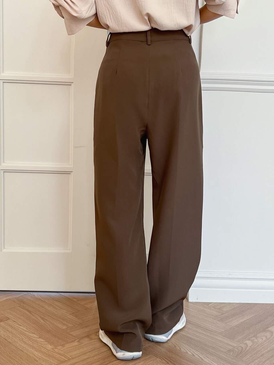 Zipper Fly Wide Leg Pants