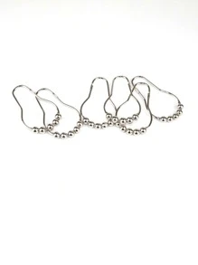 12pcs Stainless Steel Shower Curtain Hook - Grey - View 3