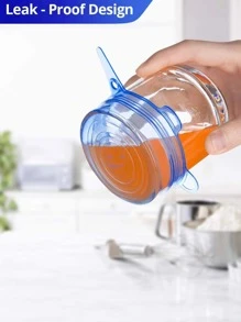 1pc Plain Color Food Cover - Blue - View 4