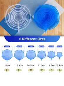1pc Plain Color Food Cover - Blue - View 6