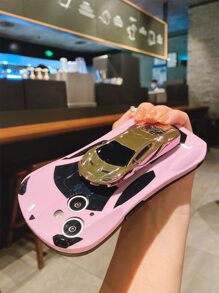 Fashionable Race Car IMD Soft & Hard Protective, Anti-Sweat, Anti-Fingerprint, Scratch-Resistant, Non-Fading Phone Case Compatible With Iphone - Pink - View 8