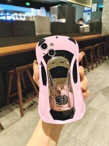 Fashionable Race Car IMD Soft & Hard Protective, Anti-Sweat, Anti-Fingerprint, Scratch-Resistant, Non-Fading Phone Case Compatible With Iphone - Pink - View 7