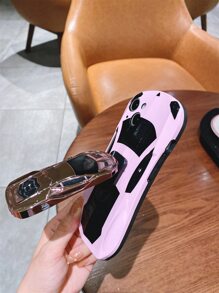 Fashionable Race Car IMD Soft & Hard Protective, Anti-Sweat, Anti-Fingerprint, Scratch-Resistant, Non-Fading Phone Case Compatible With Iphone - Pink - View 4