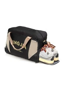 Letter Graphic Training Bag - Black - View 2