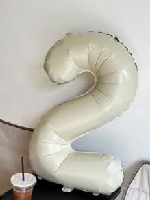 1 pezzo Palloncino a forma di numero, palloncino da 40 pollici di colore crema per feste di compleanno, rientro a scuola, San Valentino