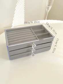 1 hộp đựng đồ trang sức nhiều lưới - Xám - Xem 2