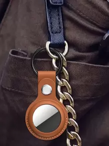 1 x Bao da PU tương thích Apple AirTag - màu nâu - Xem 2